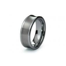 Tungsten Carbide Concave Men's Ring